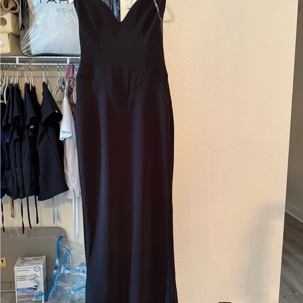 House of CB Strapless Black Dress